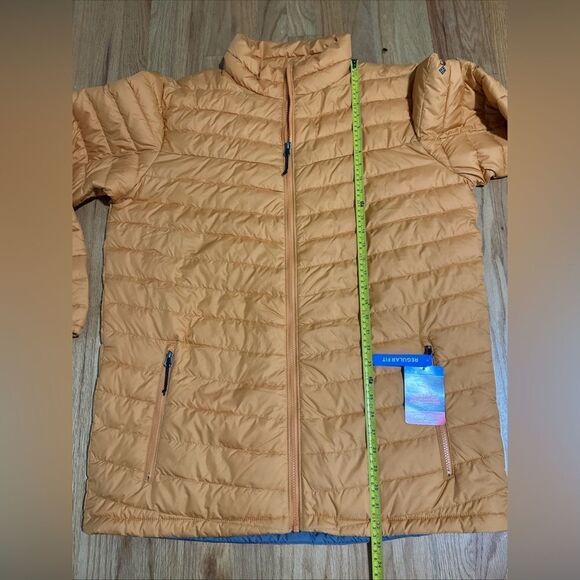 Columbia Omni-Heat Men's Orange Puffer Jacket Sz LT - Picture 5 of 16